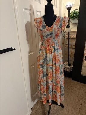 Floral Print Midi Dress